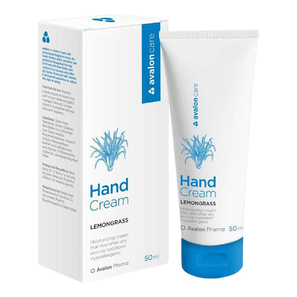 Avalon Care Lemongrass Moisturizing Hand Cream For Dry Hands 50ml 