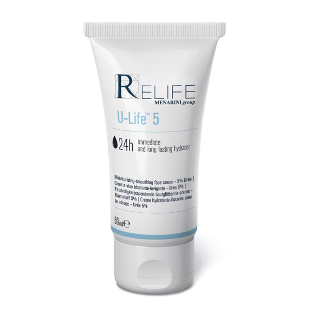 Relife U-Life 5 Moisturising & Smoothing Face Cream With 5% Urea for Dry Skin 50ml 