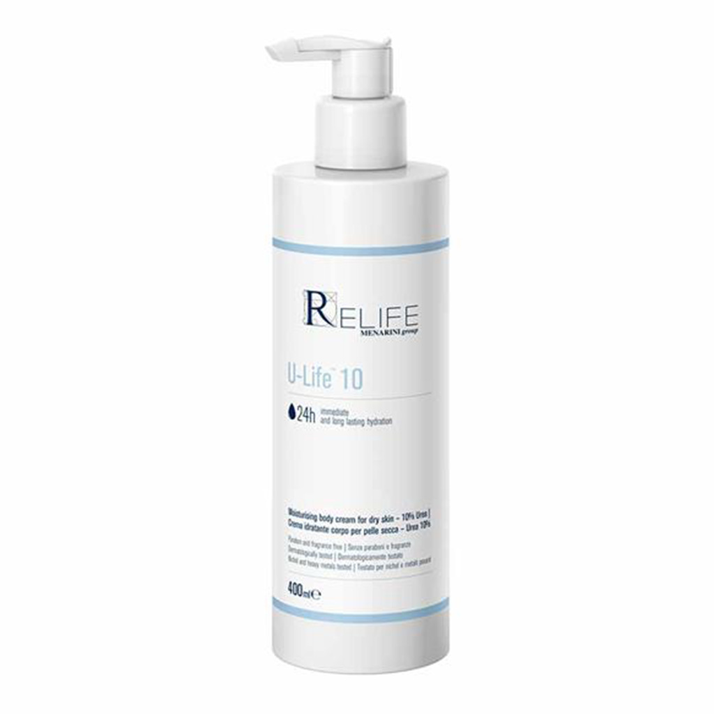 Relife U-Life 10 Moisturising Body Cream With 10% Urea For Dry Skin 400ml