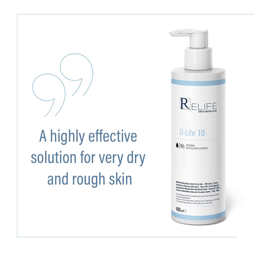 Relife U-Life 10 Moisturising Body Cream With 10% Urea For Dry Skin 400ml