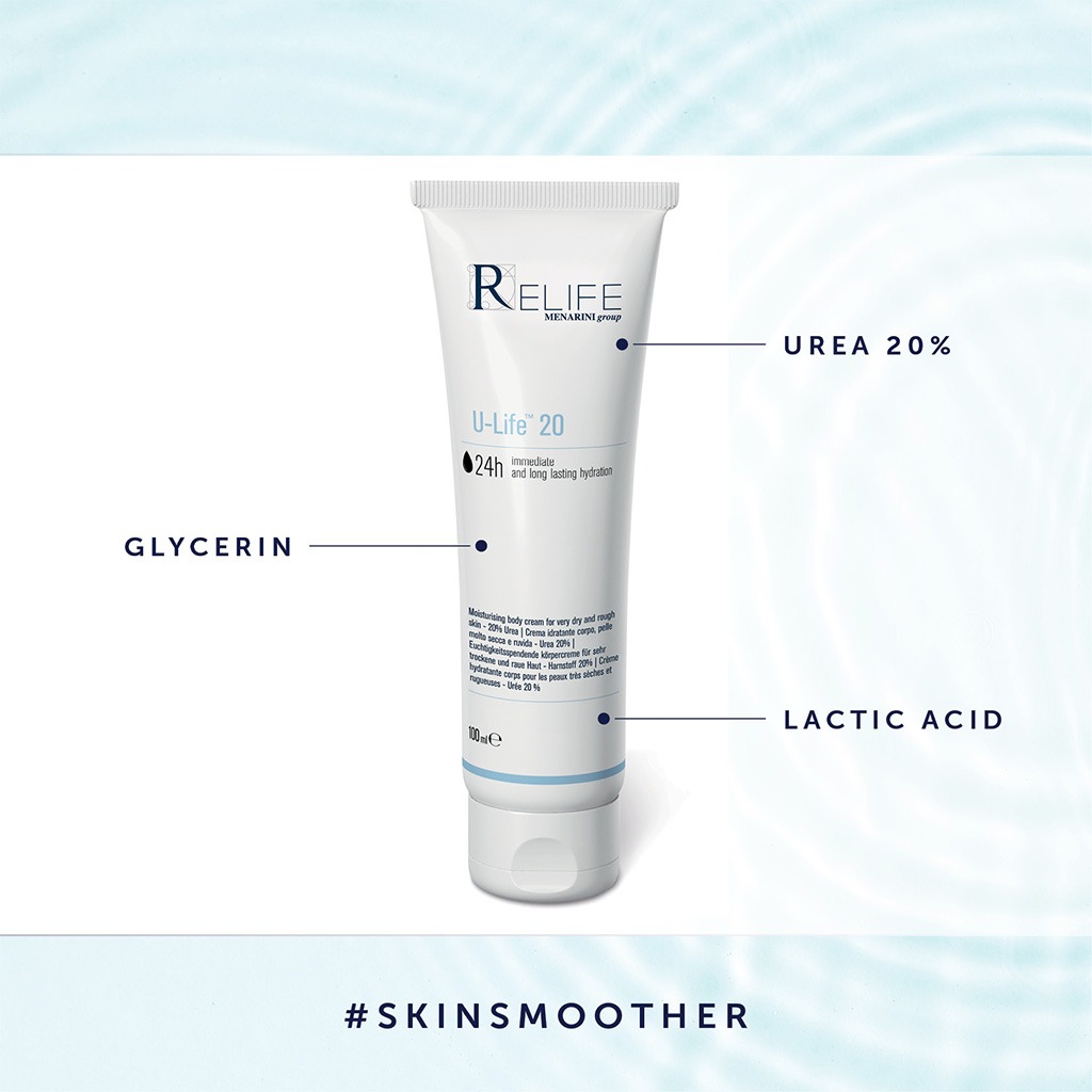 Relife U-Life 20 Moisturising Body Cream With 20% Urea For Very Dry & Rough Skin 100ml