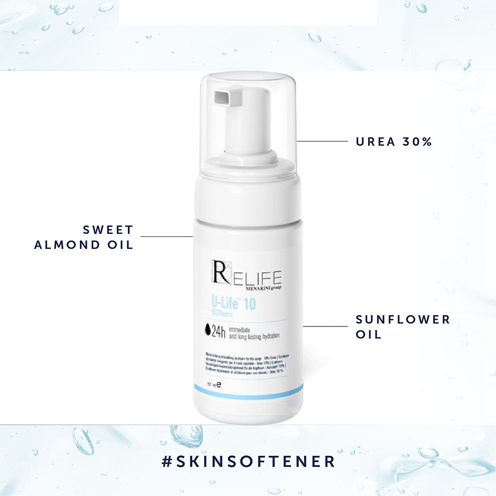 Relife U-Life 30 Keratolytic & Moisturizing Ecofoam With 30% Urea For Very Dry Skin 50ml 