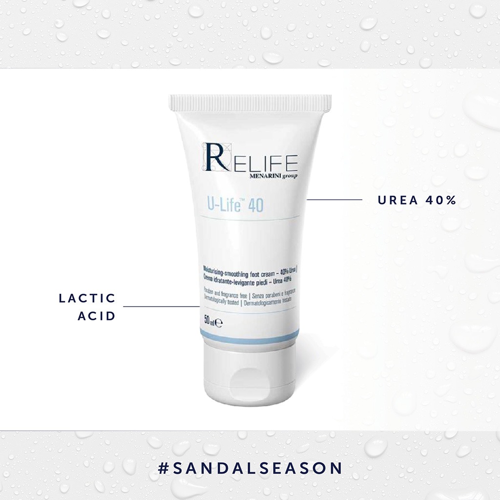 Relife U-Life 40 Moisturizing & Smoothing Foot Cream With 40% Urea 50ml