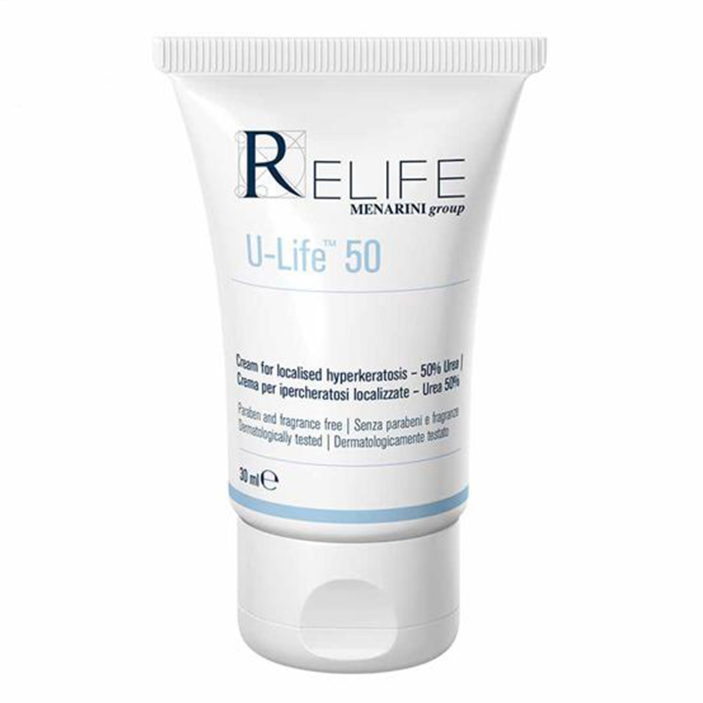 Relife U-Life 50 Cream With 50% Urea For Localised Thickened Skin 30ml 