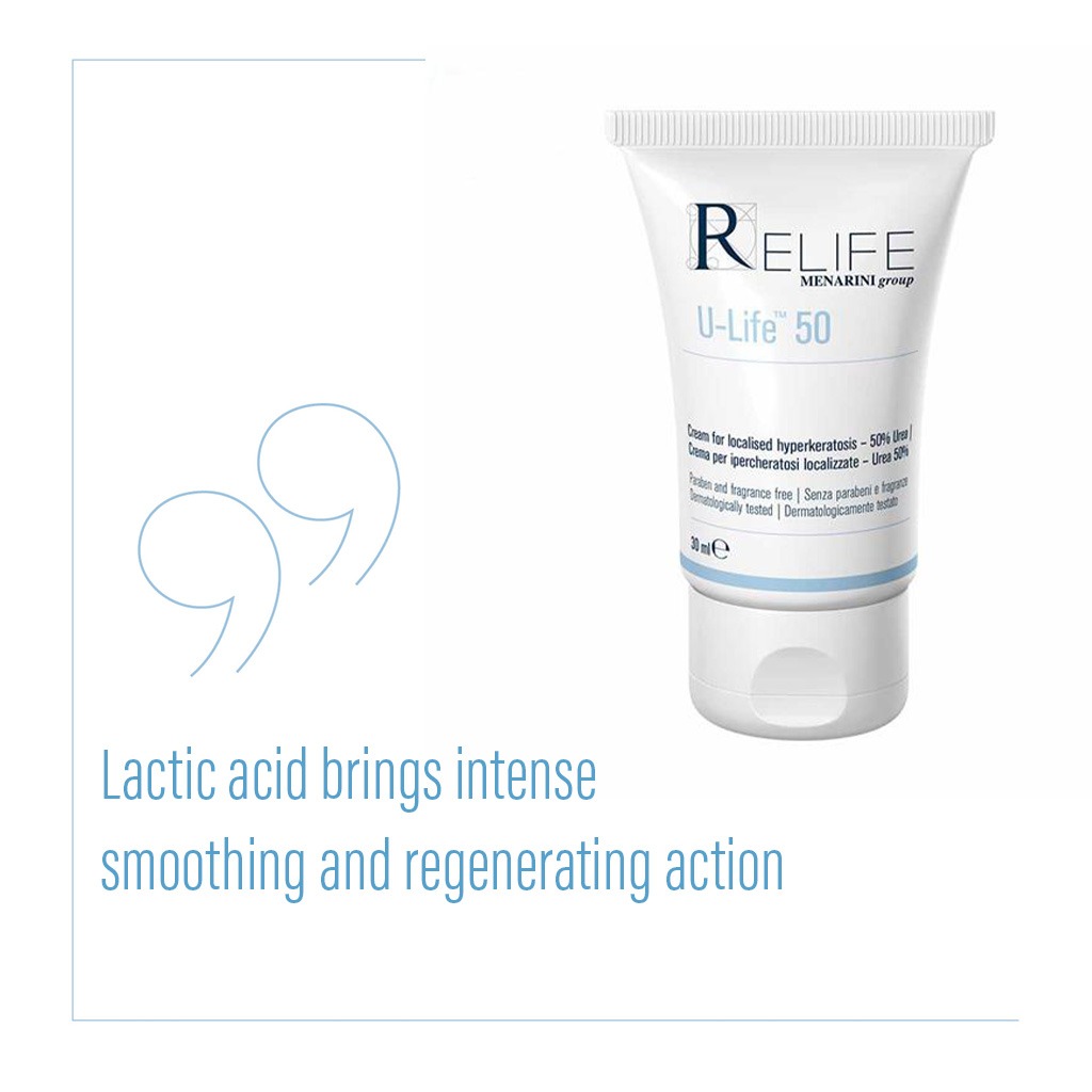 Relife U-Life 50 Cream With 50% Urea For Localised Thickened Skin 30ml 