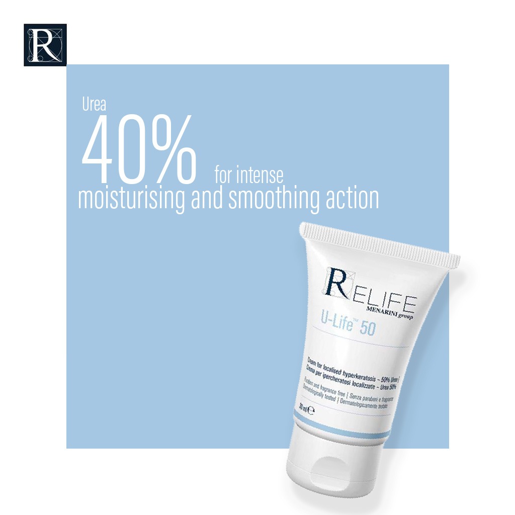 Relife U-Life 50 Cream With 50% Urea For Localised Thickened Skin 30ml 