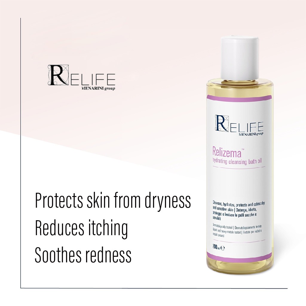 Relife Relizema Hydrating Cleansing Bath Oil For Dry & Sensitive Skin 200ml