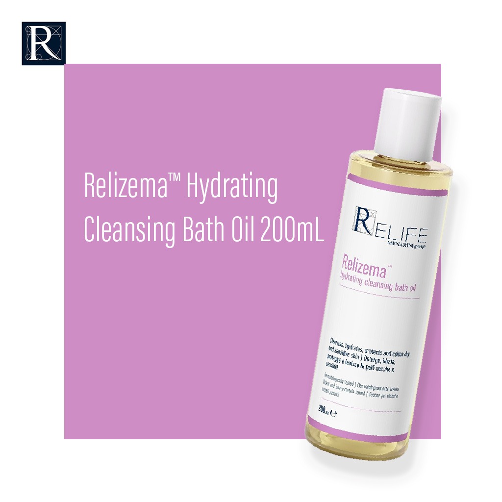 Relife Relizema Hydrating Cleansing Bath Oil For Dry & Sensitive Skin 200ml