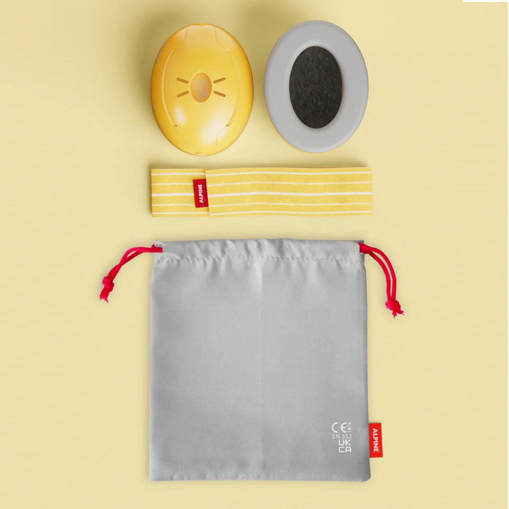 Alpine Muffy Baby Classic Earmuffs For Hearing Protection From 0- 3 Years Old- Yellow Color 