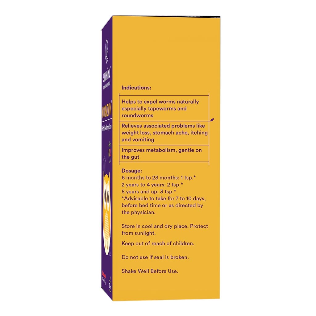 Siddhayu Wormzwin Herbal Deworming Fruit Flavored Syrup For Kids 150ml