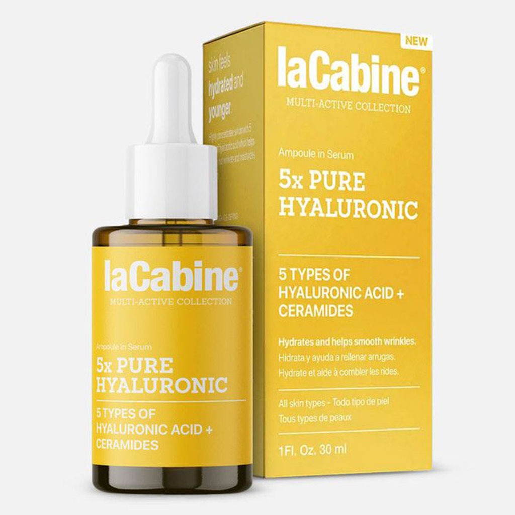 LaCabine Monoactive 5X Pure Hyaluronic Hydrating Ampoule In Serum For All Skin Types 30ml