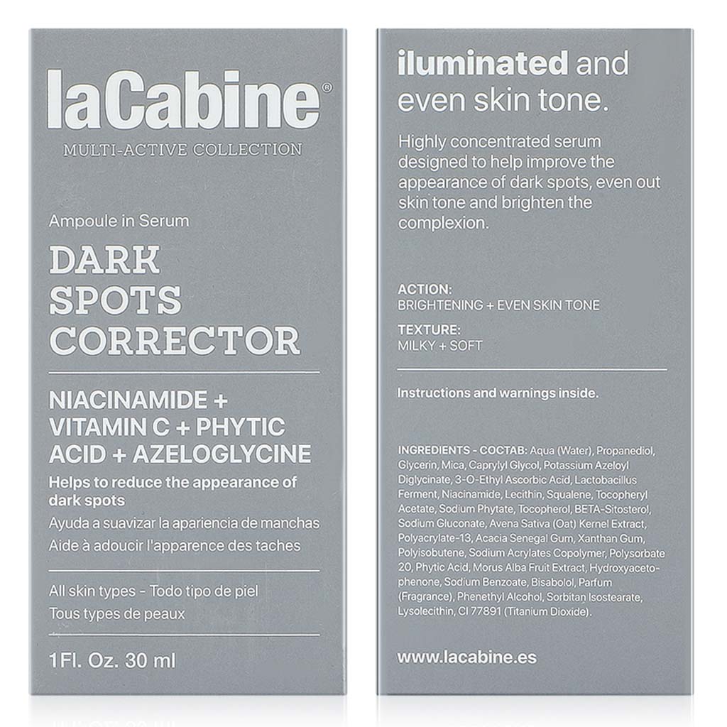 LaCabine Dark Spot Corrector Ampoule Serum With Niacinamide, Vitamin C, Phytic Acid & Azeloglycine 30ml