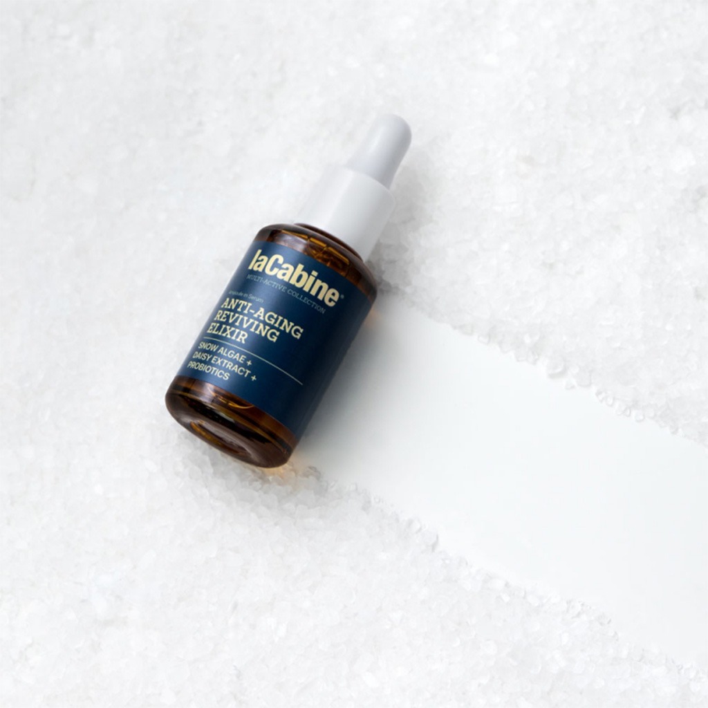 LaCabine Anti-Aging Reviving Elixir Ampoule In Serum With Snow Algae, Daisy Extract & Probiotics For All Skin Types 30ml