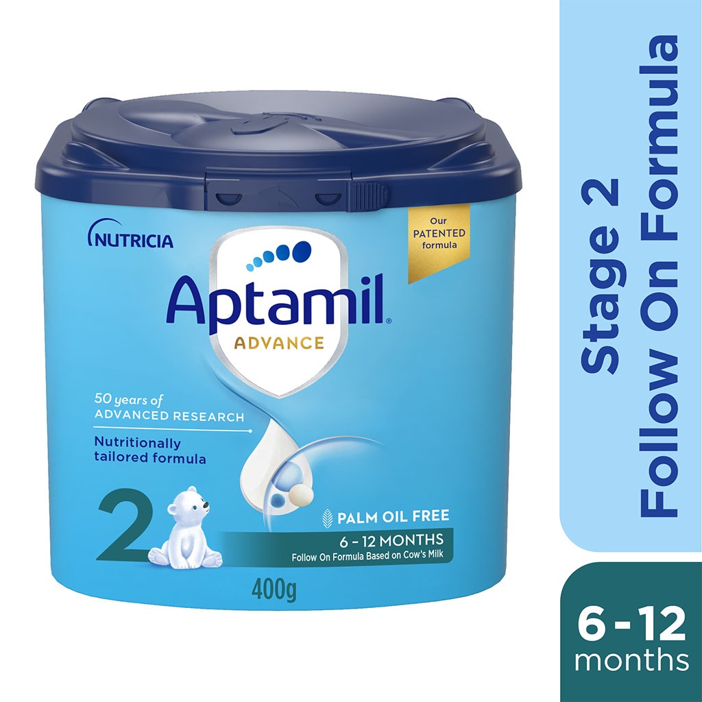 Aptamil Advance Stage 2 Palm Oil Free Infant Milk Formula For 6 To 12 Months 400g 