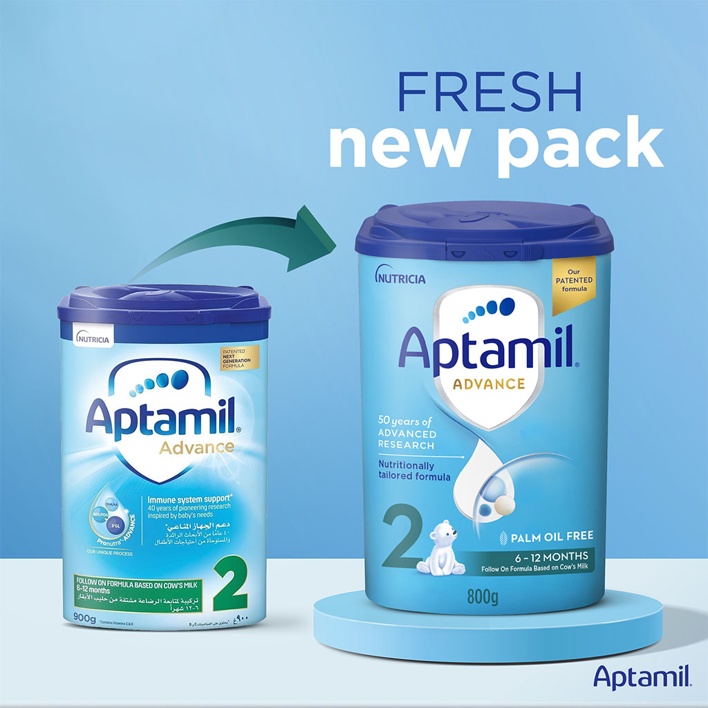 Aptamil Advance Stage 2 Palm Oil Free Infant Milk Formula For 6 To 12 Months 800g 