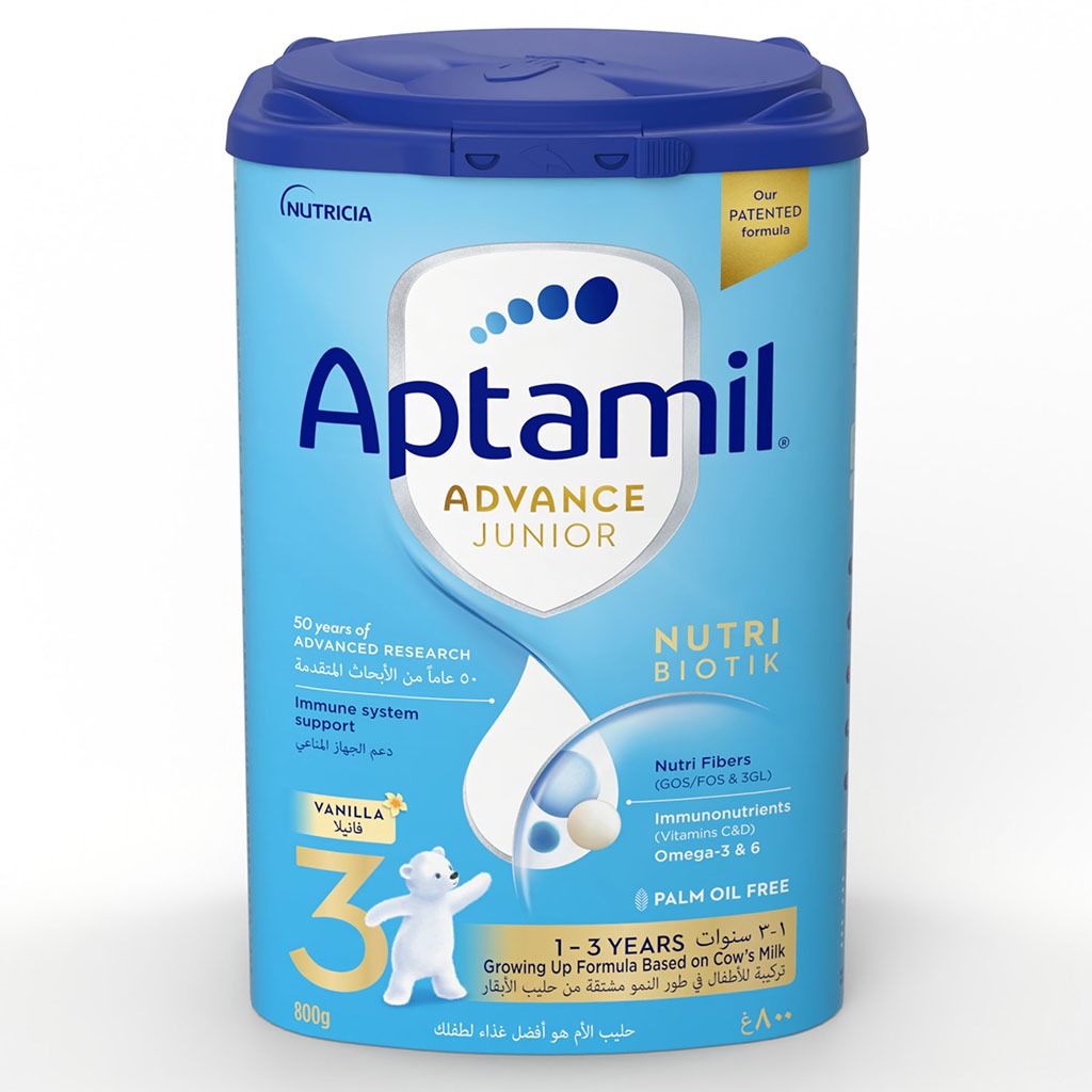 Aptamil Advance Junior Stage 3 Palm Oil Free Toddlers Milk Formula For 1 To 3 Years 800g 