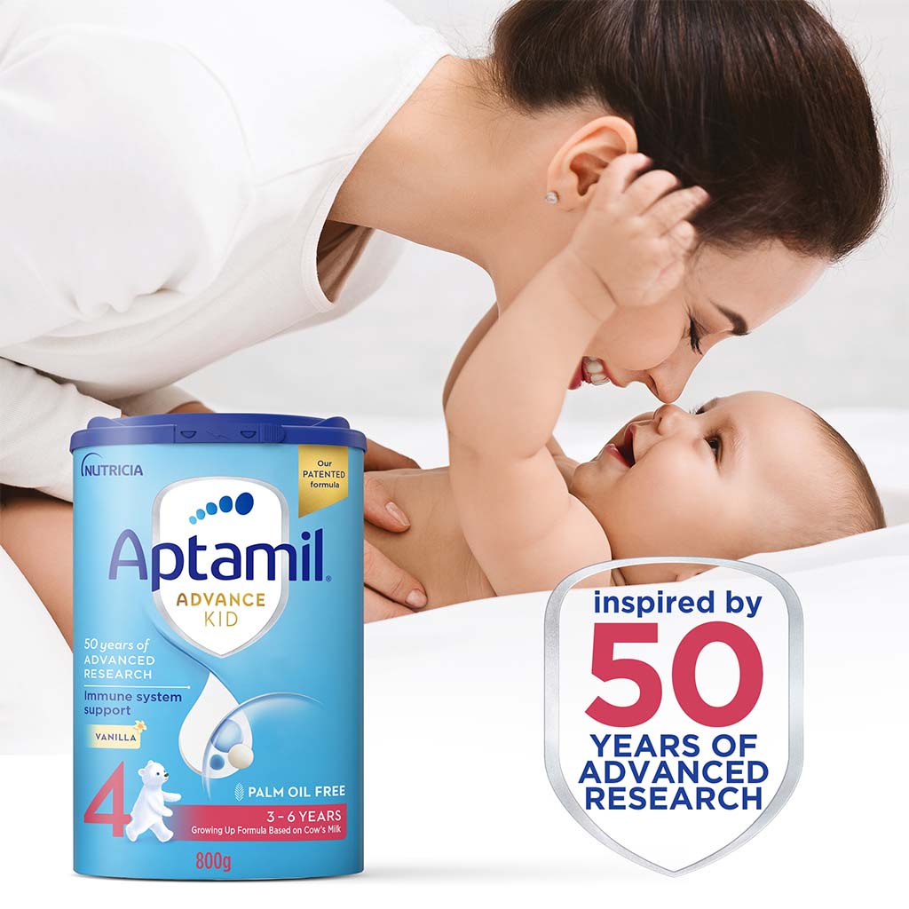 Aptamil Advance Stage 4 Palm Oil Free Growing Up Kids Milk Formula For 3 To 6 Years 800g