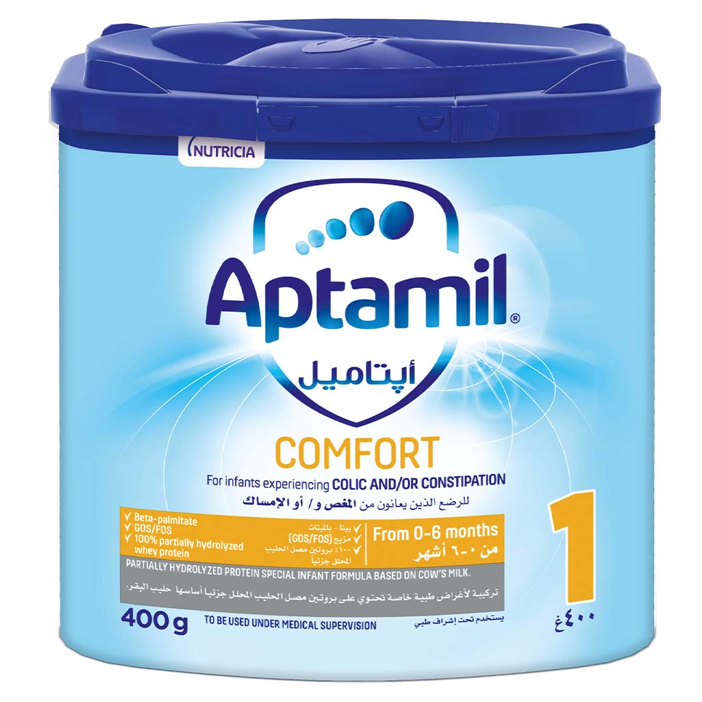 Aptamil Comfort Stage 1 Baby Milk Formula For 0 To 6 Months With Colic & Constipation 400g