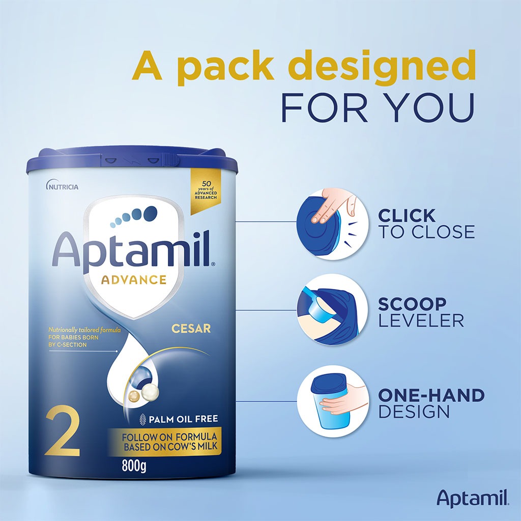 Aptamil Care Stage 1 Palm Oil Free C-Section Born Infant Milk Formula For 6 To 12 Months 800g 