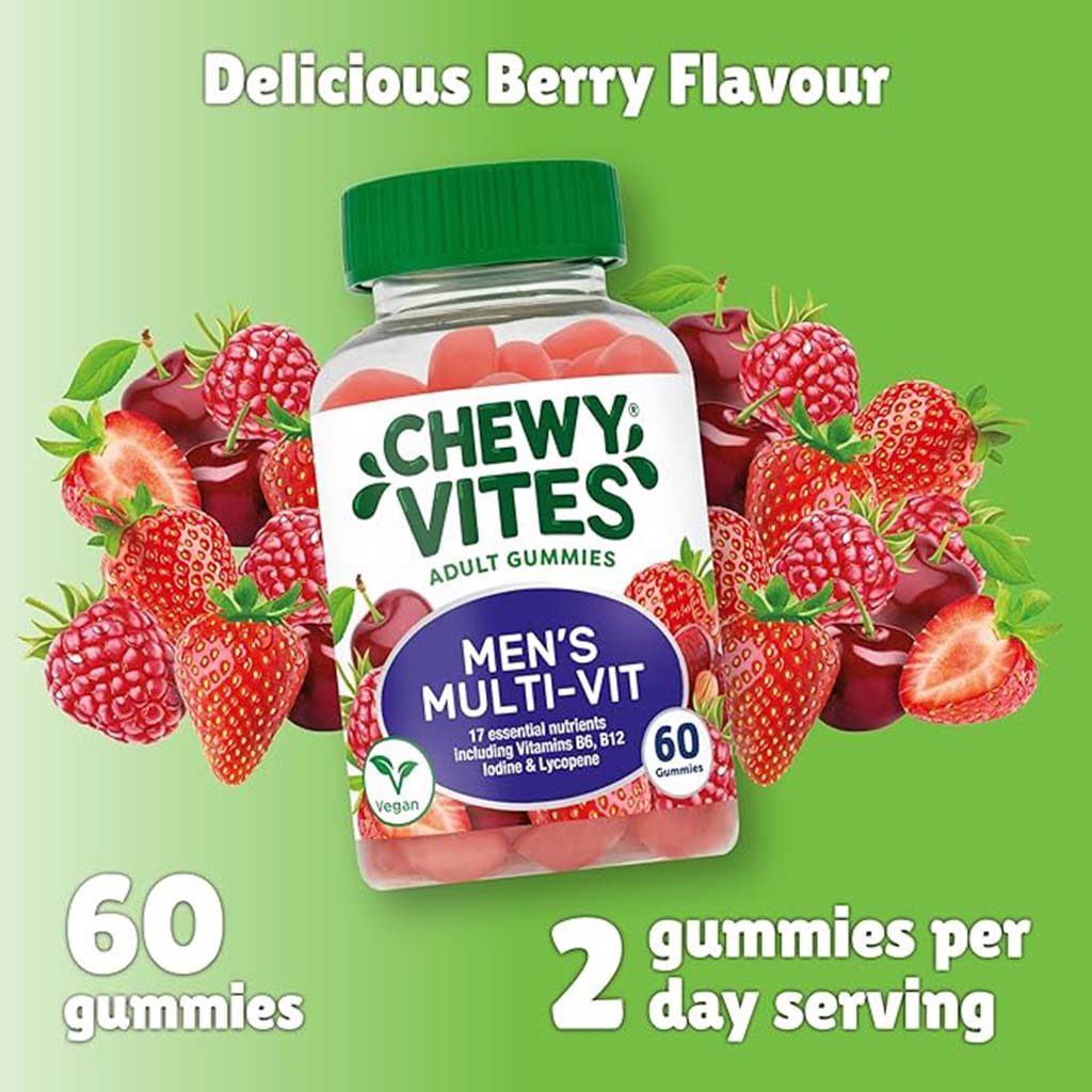 Chewy Vites Men's Multivitamin Supplement Adult Gummies, Pack of 60's