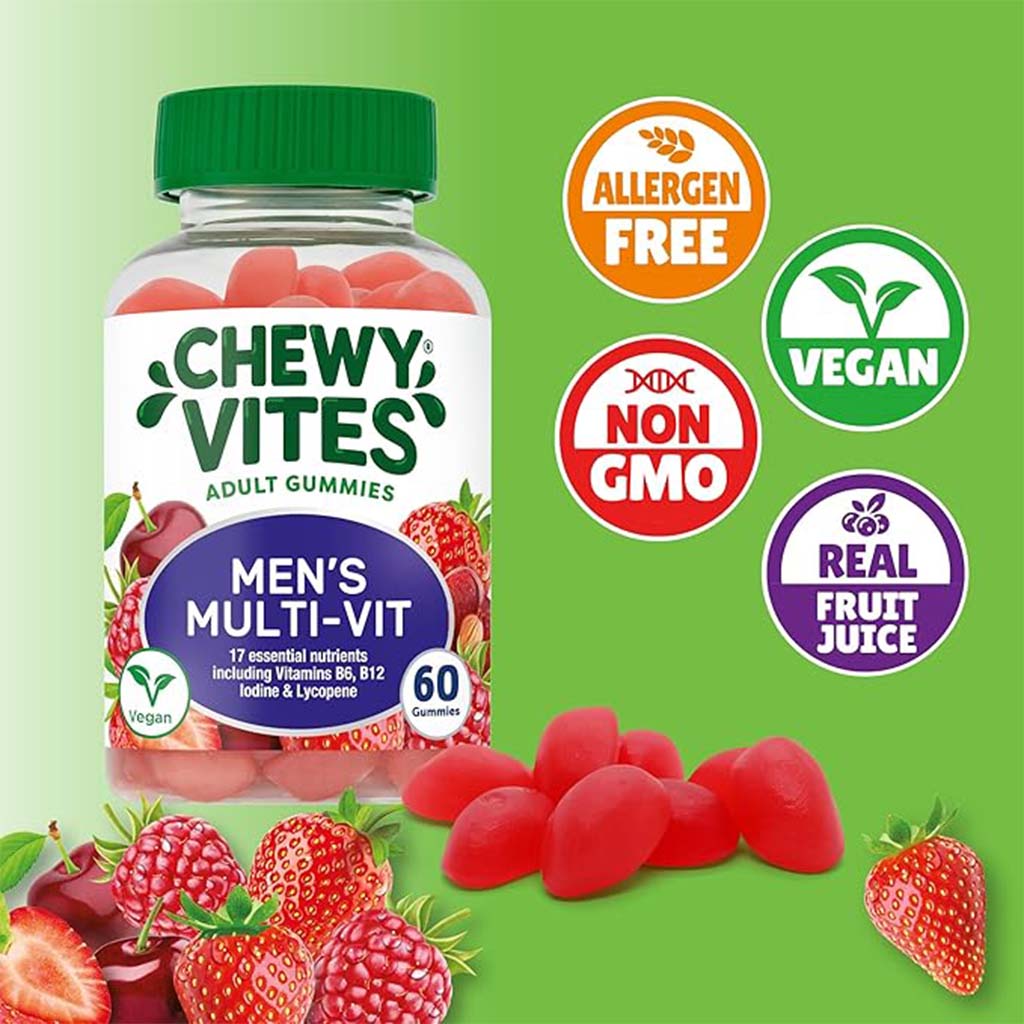 Chewy Vites Men's Multivitamin Supplement Adult Gummies, Pack of 60's