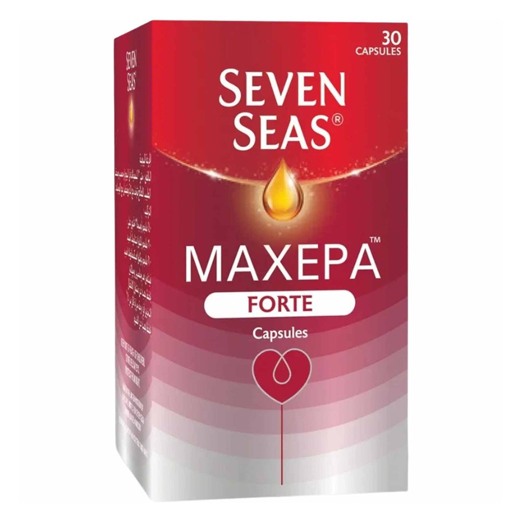 Seven Seas Maxepa Forte With 640mg Omega 3 Fish Oil Capsules For Healthy Heart Function, Pack of 30's