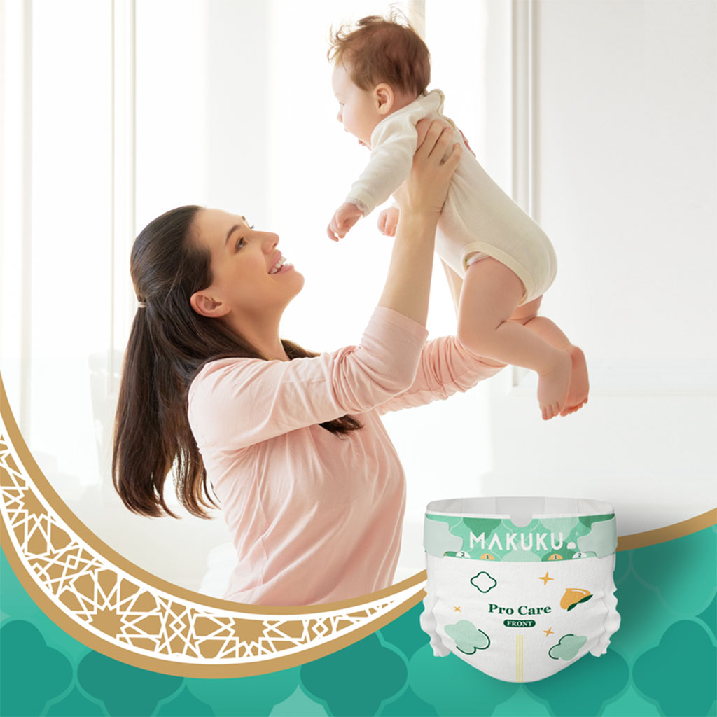 Makuku Pro Care Premium Tape Baby Diapers, Size 2, Small For 4 To 8Kg, Pack of 62’s
