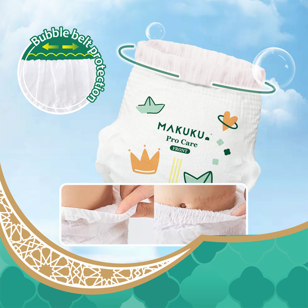 Makuku Pro Care Premium Baby Diaper Pants, Size 4, Large For 9 To 14Kg, Pack of 84’s