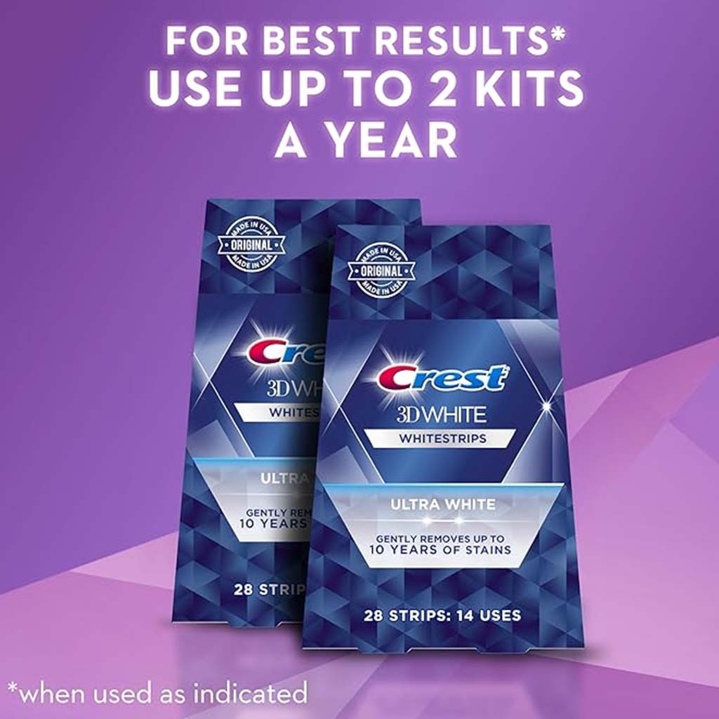 Crest 3D Ultra White Dental Whitening strips, Pack of 28's