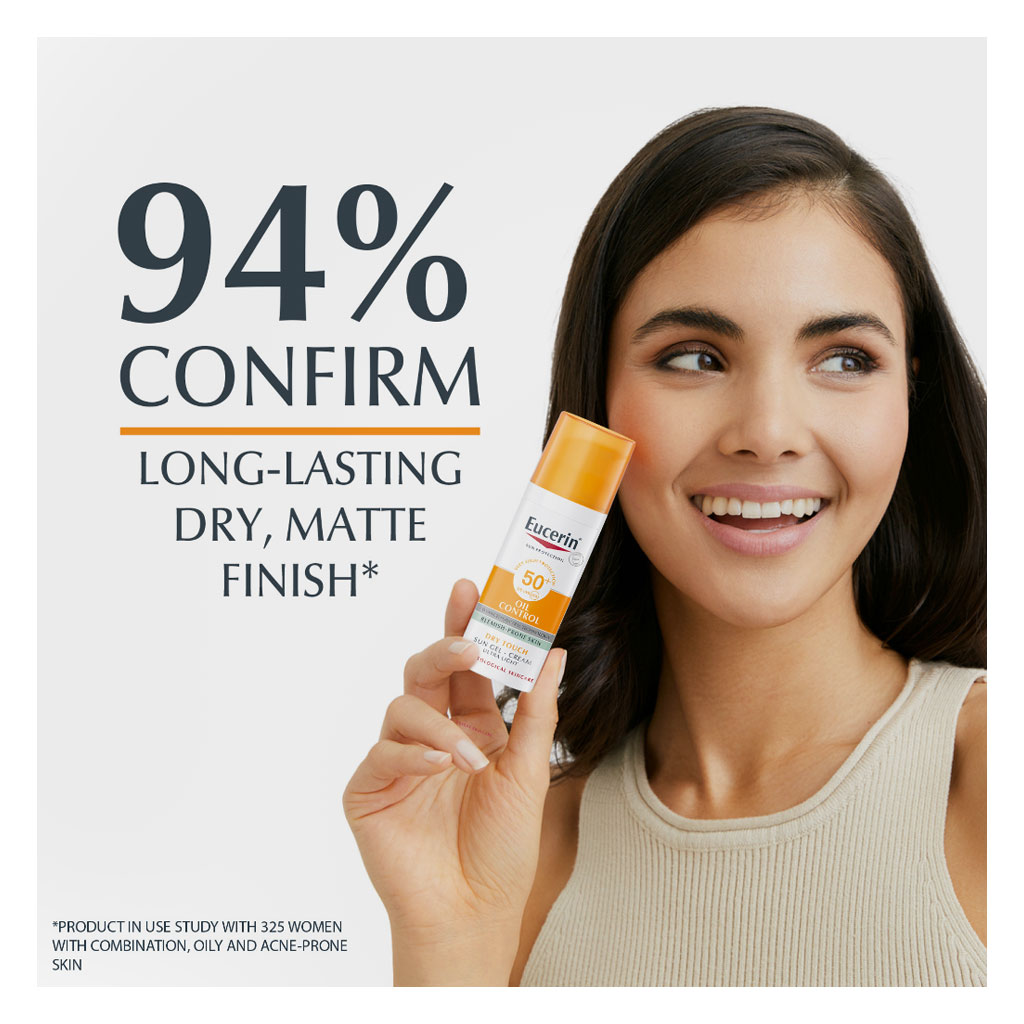 Eucerin Sun Oil Control Dry Touch SPF50+ Sunscreen Gel Cream 50ml - PROMO PACK of 2's -Buy 1 & Get 2nd At Half Price