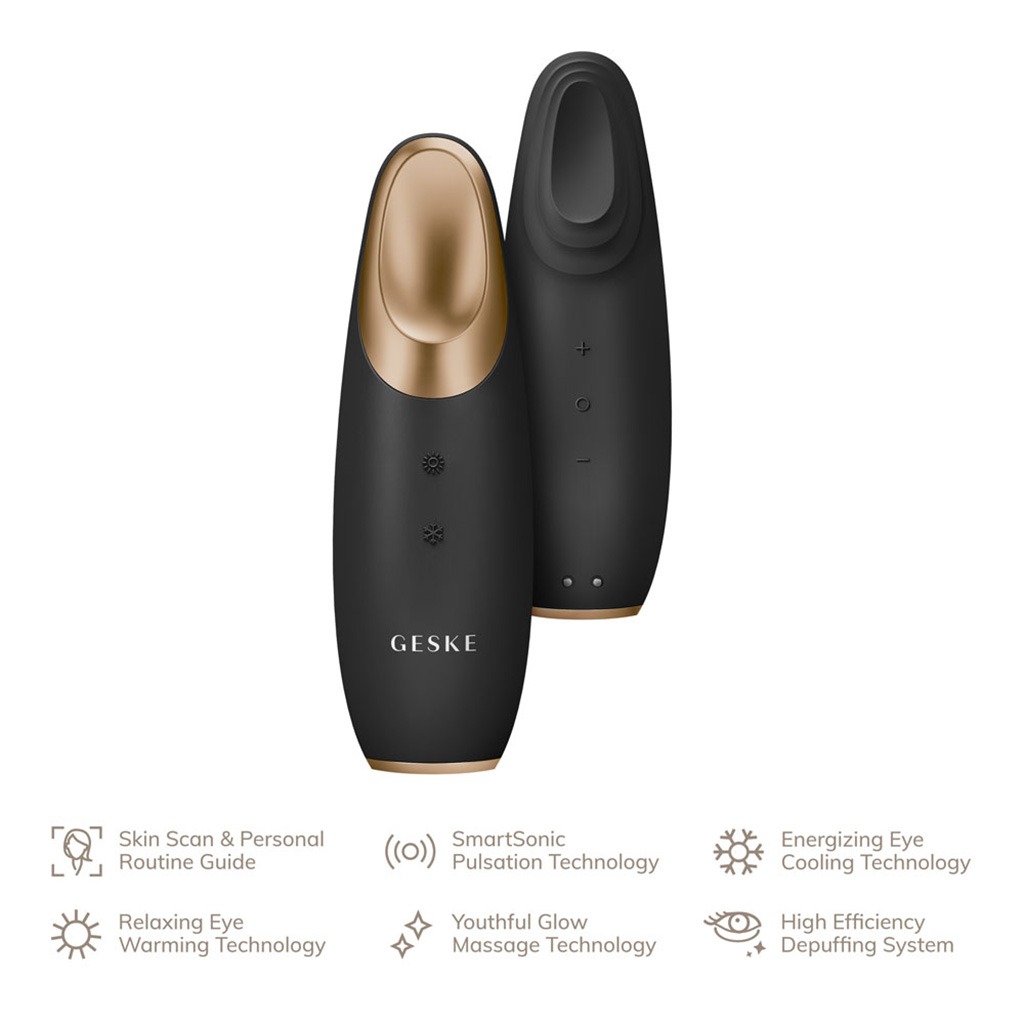 Geske SmartAppGuided 6-in-1 Warm & Cool Eye Energizer For Under-Eye Puffiness In Gray Color 