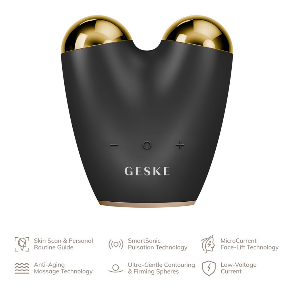 Geske SmartAppGuided 6-in-1 MicroCurrent Face Lifter In Gray Color 