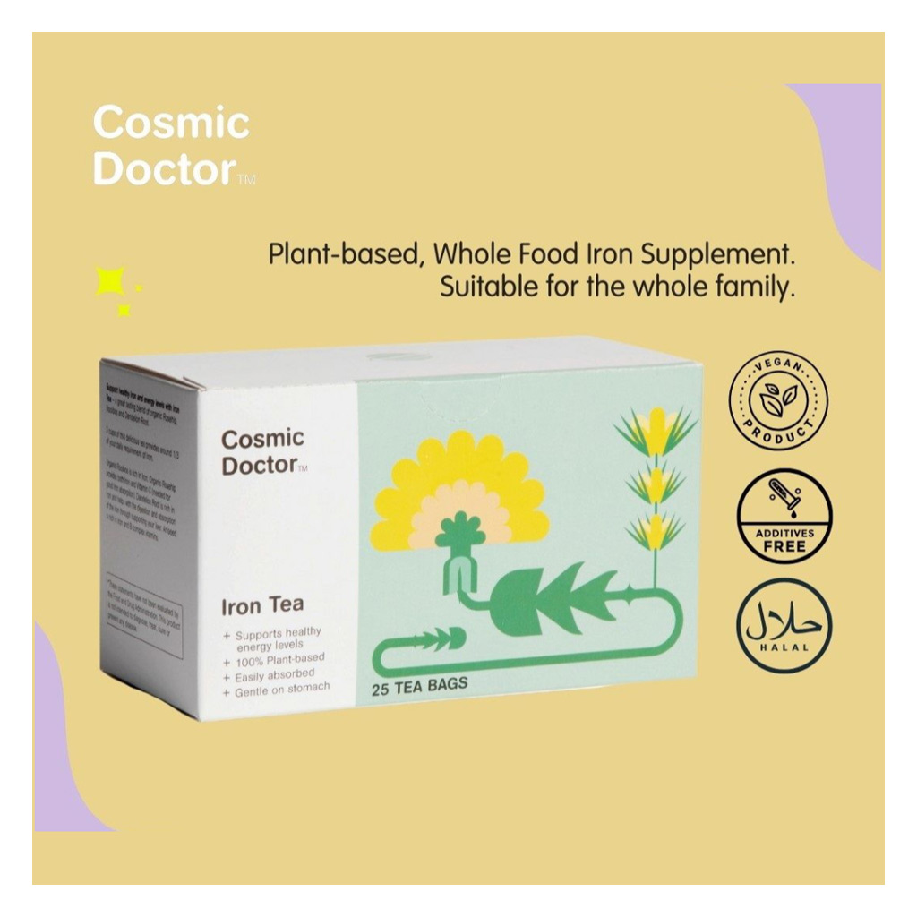 Cosmic Doctor Iron Tea Bags For Energy Support, Pack of 25's