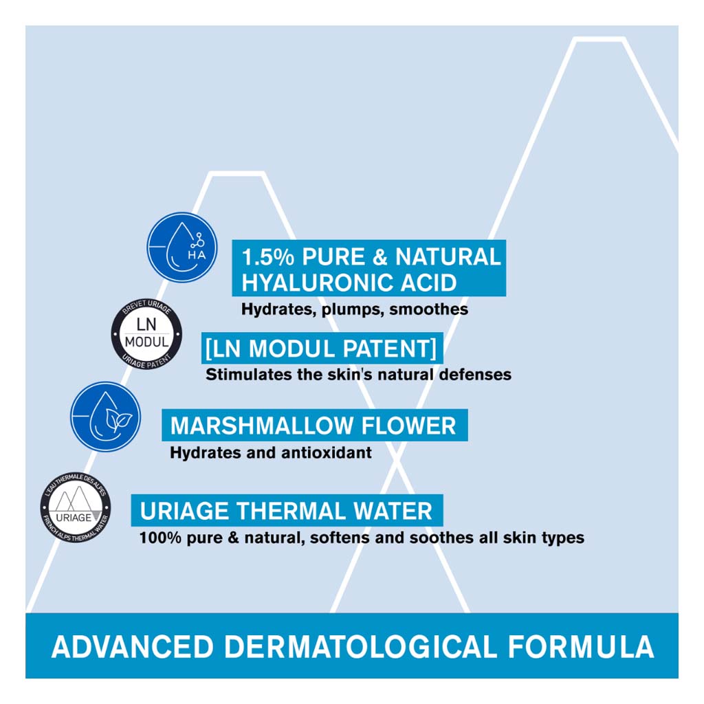 Uriage Eau Thermale Hyaluronic Acid Hydrating Booster Face Serum For All Skin Types 30ml