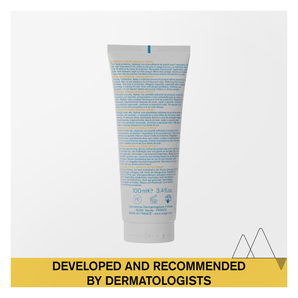 Uriage Bariesun Mineral Sunscreen Cream With SPF50+ For Face & Body With Sensitive Skin 100ml