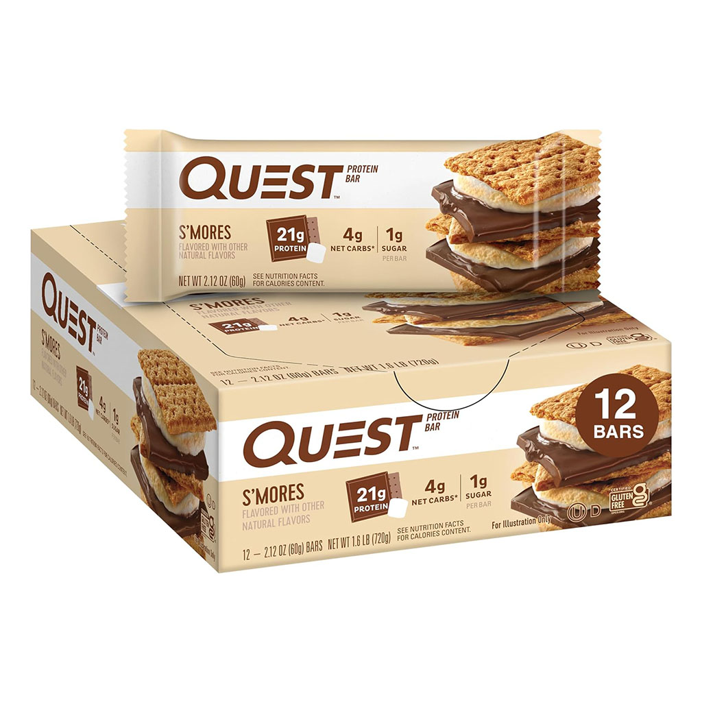 Quest Nutrition S'mores Protein Bar 60g, Pack of 12’s
