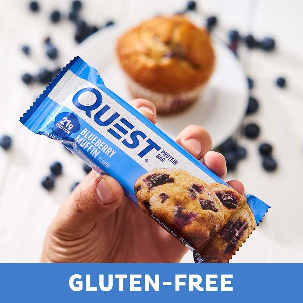 Quest Nutrition Blueberry Muffin Flavoured Protein Bar 60g, Pack of 12’s