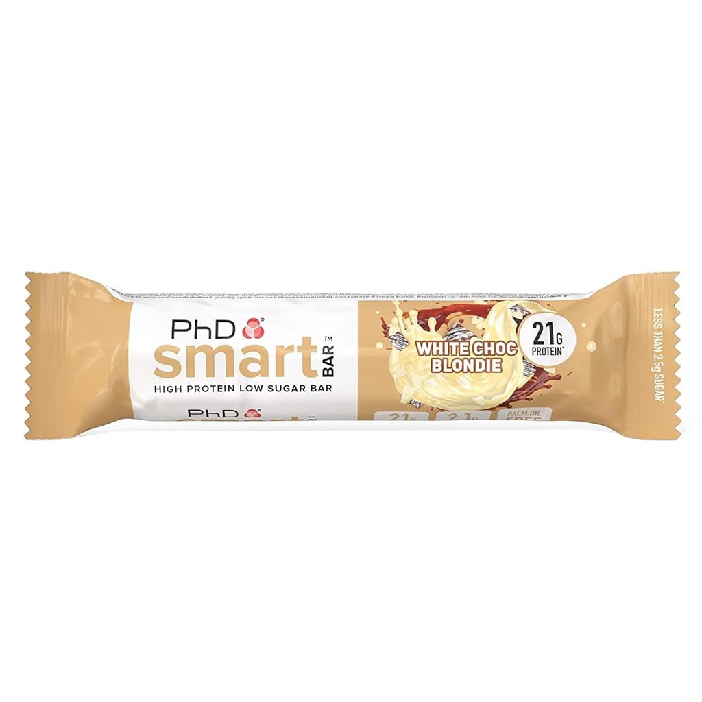 PhD Nutrition Smart White Chocolate Blondie Flavoured Protein Bar 64g, Pack of 12’s