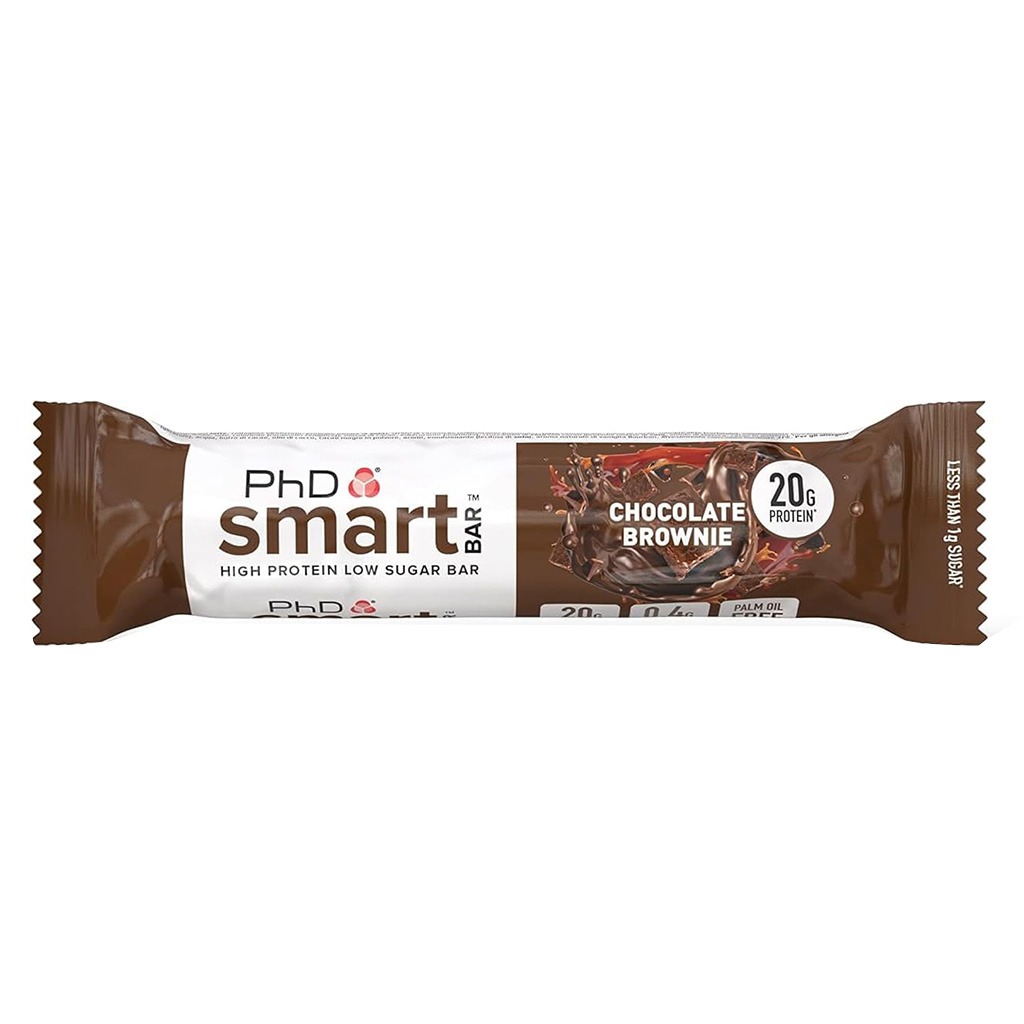 PhD Nutrition Smart Chocolate Brownie Flavoured Protein Bar 64g, Pack of 12’s 