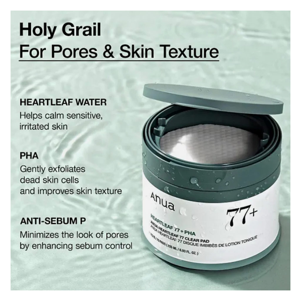 Anua Heartleaf 77% Clear Exfoliating Facial Toner Pads 160ml