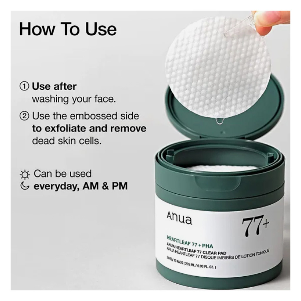 Anua Heartleaf 77% Clear Exfoliating Facial Toner Pads 160ml