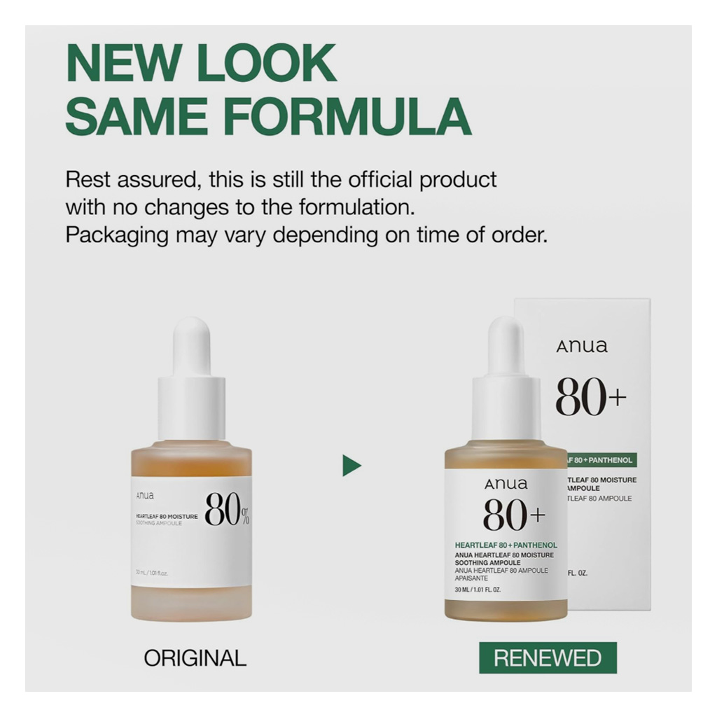 Anua Heartleaf 80 Moisture Soothing Facial Ampoule For Combination, Sensitive & Acne Prone Skin 30ml 