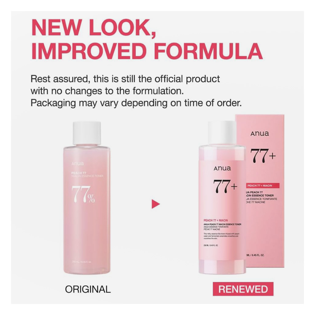 Anua Peach 77% Niacin Essence Facial Toner For Radiant & Plumping Skin 250ml 