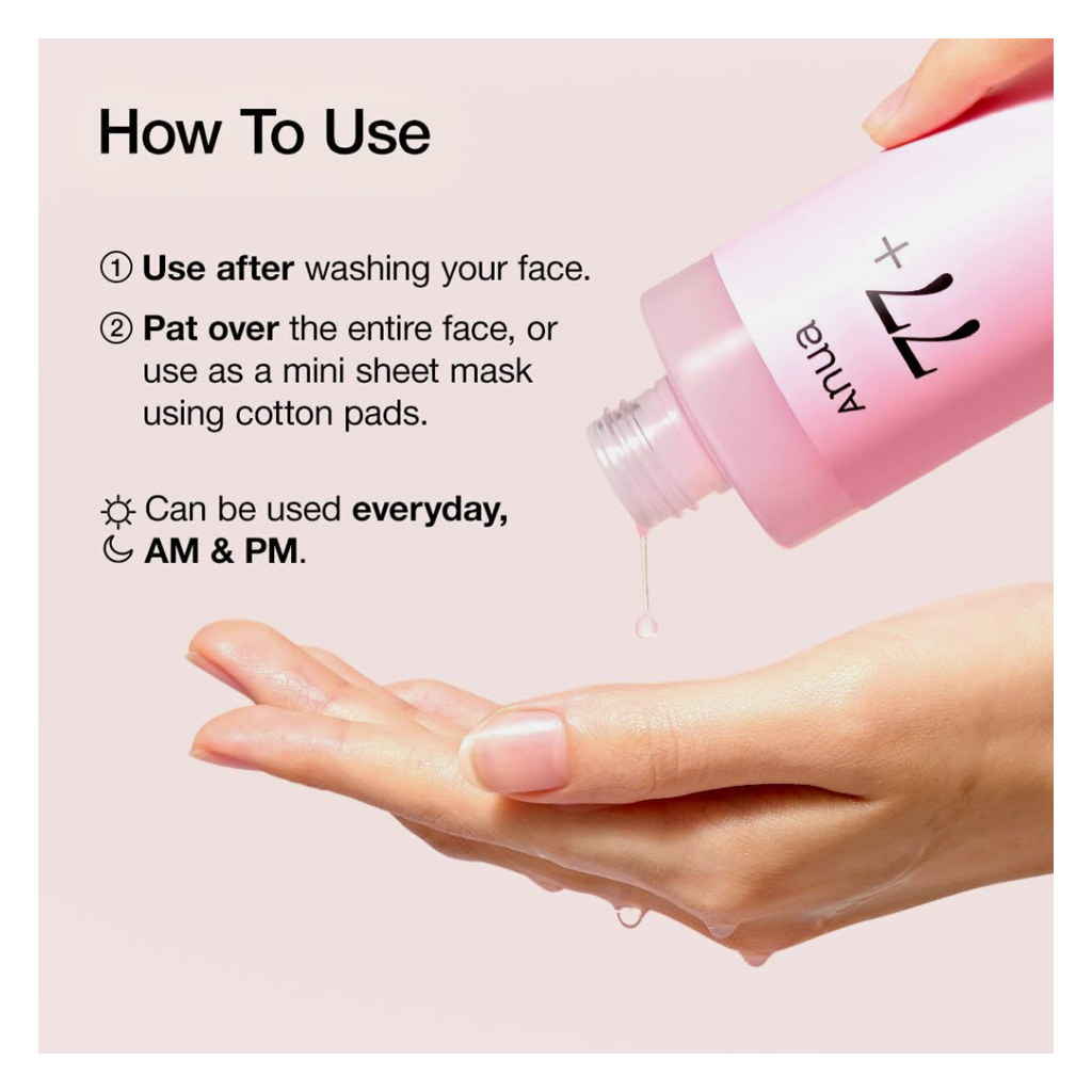 Anua Peach 77% Niacin Essence Facial Toner For Radiant & Plumping Skin 250ml 