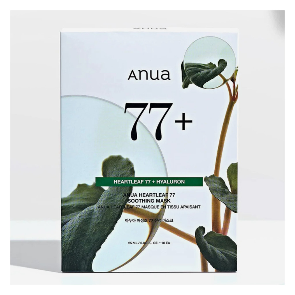 Anua Heartleaf 77% Soothing & Hydrating Face Sheet Mask For Sensitive Skin 25ml, Pack of 10's