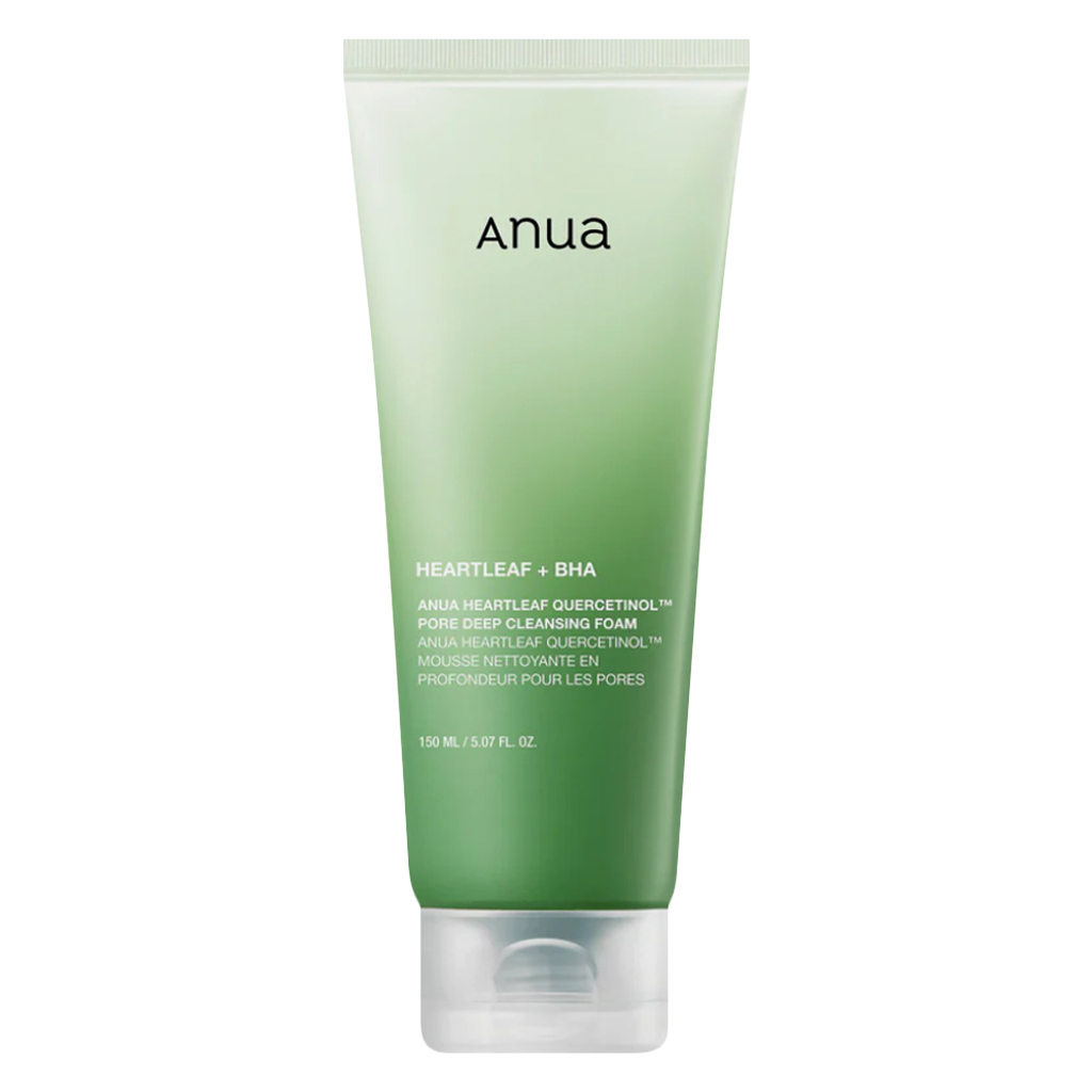 Anua Heartleaf Quercetinol Facial Deep Pore Cleansing Foam For Oily & Combination Skin 150ml 