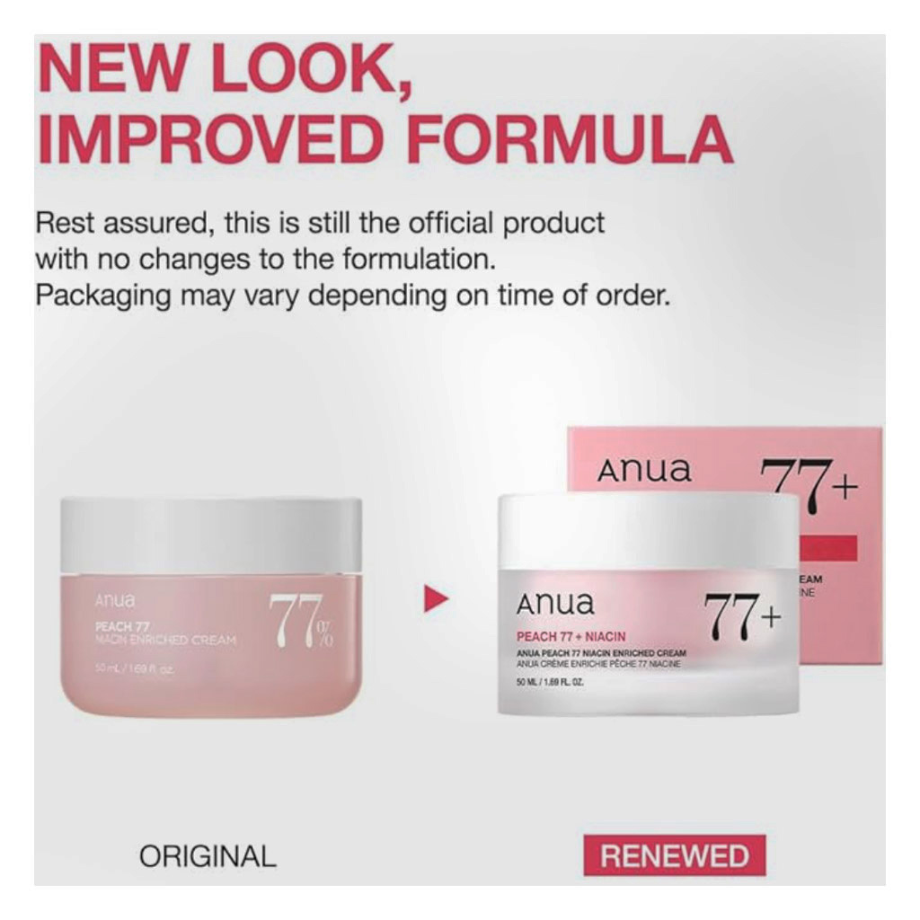 Anua Peach 77% Niacinamide Enriched Moisturizing Face Cream For All Skin Types 50ml 