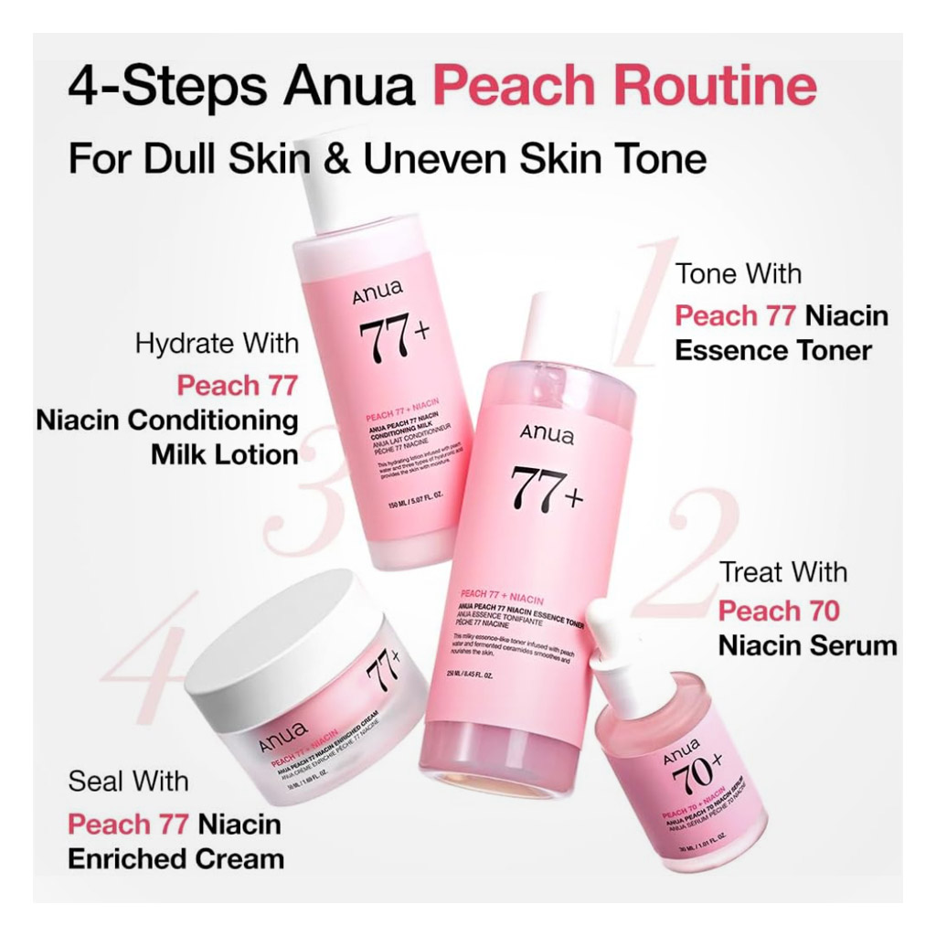 Anua Peach 77% Niacinamide Enriched Moisturizing Face Cream For All Skin Types 50ml 