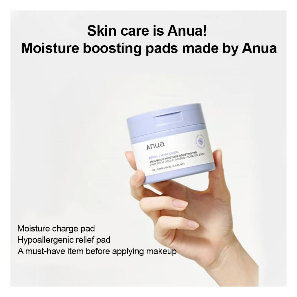 Anua Birch Moisture Boosting Facial Toner Pads With Hyaluronic Acid 160ml 