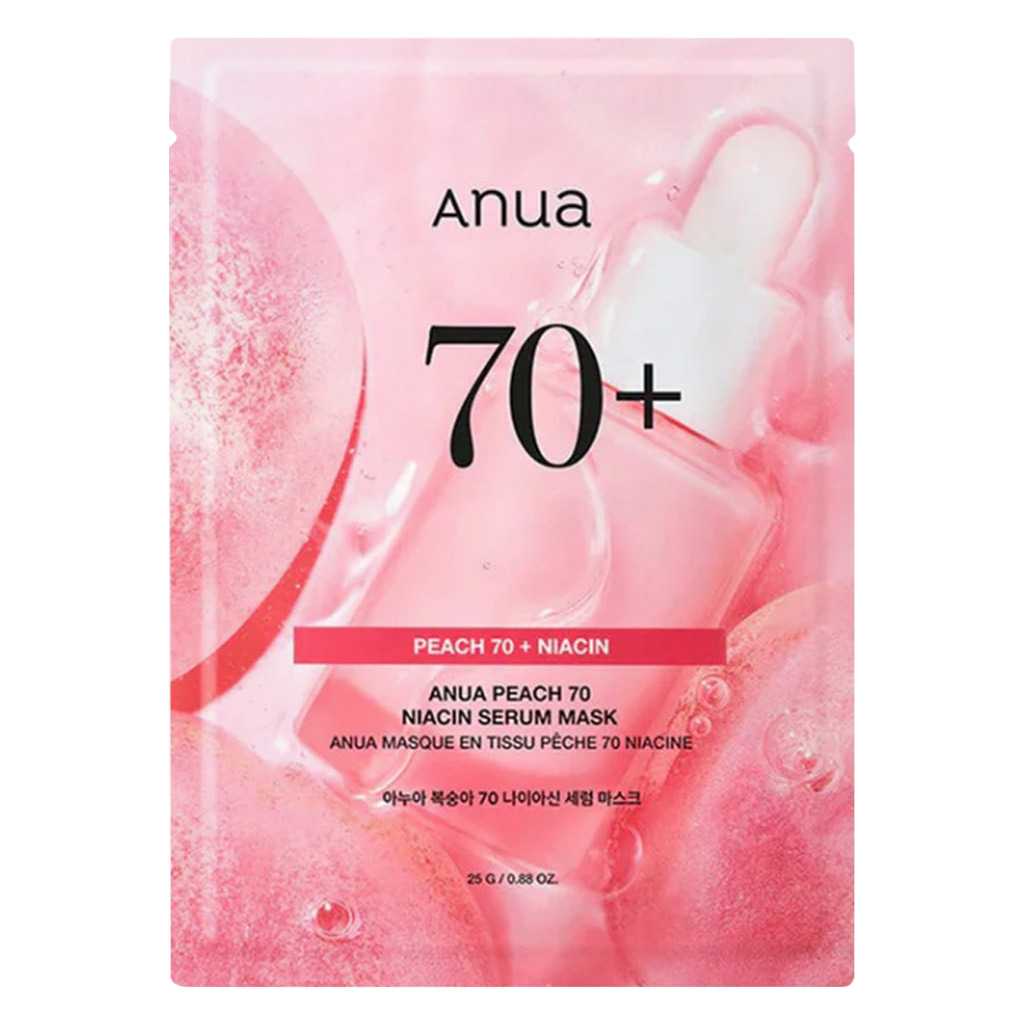 Anua Peach 70 Niacin Skin Brightening Serum Sheet Mask 25g, Pack of 10's